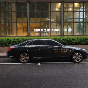 Mercedes S-Class noire VIP vue laterale Paris