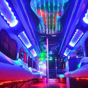 Party Bus interieur laser show ambiance festive